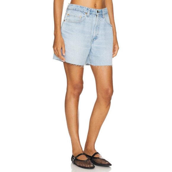aligrace Long Baggy Shorts Light Blue - Picture 2 of 5